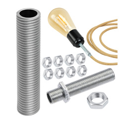 Nypel - Rurka gwintowana M10x100mm z gwintem do lamp i oświetlenia