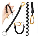 Type-D aluminum carabiner on spring cable - Carabiner - Survival - EDC