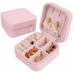 Jewelry Organizer Pink Casket Trunk 9.5x9.5x5cm Miniature