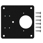 Hinge repair plate 90x90mm - black - sheet metal 0.9mm - furniture hinge repair