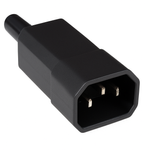 AC IEC male plug - 250V - 10A - for cable mounting