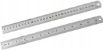 Metal ruler 30 cm - 12 inches - 1mm - double-sided - precision