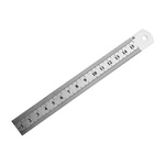 Metal ruler 15 cm - 6 inches - 0.5mm - double-sided - precise