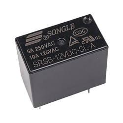 Przekaźnik mocy SONGLE SRSB-12VDC-SL-A 5A - 5V - 4PIN - styki 250VAC