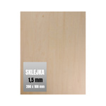 Plywood board 1.5mm - 200x100 mm - Decorative - Thin