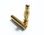 GOLD plugs - 4mm - pair - connectors - current connectors