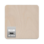 Plywood Square - 3mm - 100x100mm - Rounded Plywood - For Laser