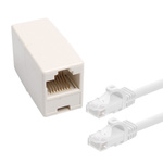 Network cable connector - RJ45 plug connector - adapter - gold-plated plugs