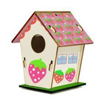 DIY painting bird house - Pattern 1 - Wooden feeder