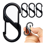 Double S-Binner Carabiner 40x18mm Carabiner in Shape 8 for Keys - Set of 5