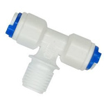 T-piece - Quick connector for water - plug 2x 1/4" 6.5mm plug 1x6.5mm with 12mm thread - splitter for hose - osmosis
