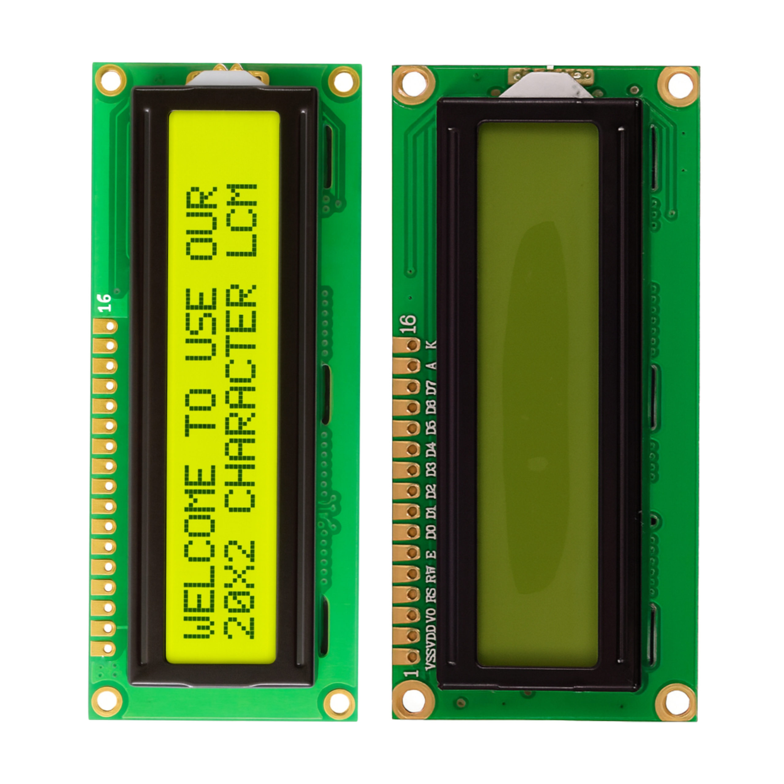 Wyświetlacz LCD 2x16 HD44780 QC1602B - wymiary i obudowa