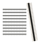Pin strip 2.54mm - 40 pins - 10 pcs - goldpin for electronic circuits