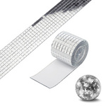 Silver glass mosaic - roll 100x4cm 1mm - 3D self-adhesive mosaic sticker