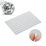 Silver glass mosaic - 15x10cm 1mm large glass - 3D self-adhesive mosaic sticker