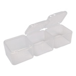 Storage Container with Lid 3 compartment - 97x32x23mm - Organizer