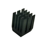 Extruded aluminum heat sink - 9x9x12mm black - cooling heatsink