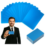 Aluminum Engraving Business Card Blue 54x86mm Engraving Card 100pcs