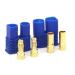 GOLD plugs - 3.5mm EC3 with cap - female and male - 2 pairs