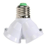 E27 to 2x E27 splitter adapter - bulb adapter - 1 by 2 socket