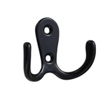 Double wall hanger - black - A2700 - Metal clothes hook