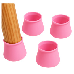 Protective caps for furniture legs - pink 4 pcs - Silicone cover for legs