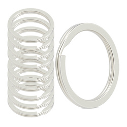 Kółko sprężynowe do breloka - 30mm x10szt - płaskie - Kółeczko do kluczy