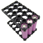 Plastic 3x5 case for packing Li-Ion 18650 batteries - for 15 pcs.