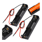 Koszyk na akumulator 1x 18650 3,7V Li-Ion - koszyczek na baterie (ogniwo) z przewodami