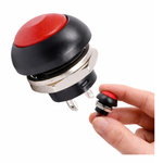 Momentary pushbutton PBS-33B - red - 250V-1A - 12mm - monostable - round