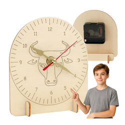 Zegar dla dzieci - DIY - Drewniana Zabawka Edukacyjna