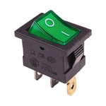 KCD1-1 bistable rocker switch - green - 15x21mm - ON/OFF switch 250V - 3PIN