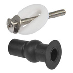 Rubber expansion screw for toilet seat fixing 14mm - with flange 28mm- screws - 2 pcs