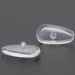 Set of 7.5x14.2mm screw-in replacement nose pads for eyeglasses - 5 pairs - silicone nose pads