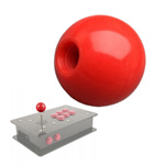 Ball Knob Handle M10*1.5 32mm Plastic Thread Red Ball