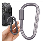 Karabińczyk aluminiowy zakręcany Typu-D - 80mm - Karabinek - Survival - EDC