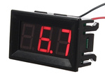 DC voltmeter 0-100V in case - 0.56' - LED red