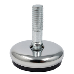 Stopka z przegubem 28x20mm srebrna - noga meblowa M6 - stopka regulowana do mebli