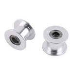 GT2 pulley without teeth - silver - 5mm axle - for 6mm belt - RepRap 3D CNC Printer