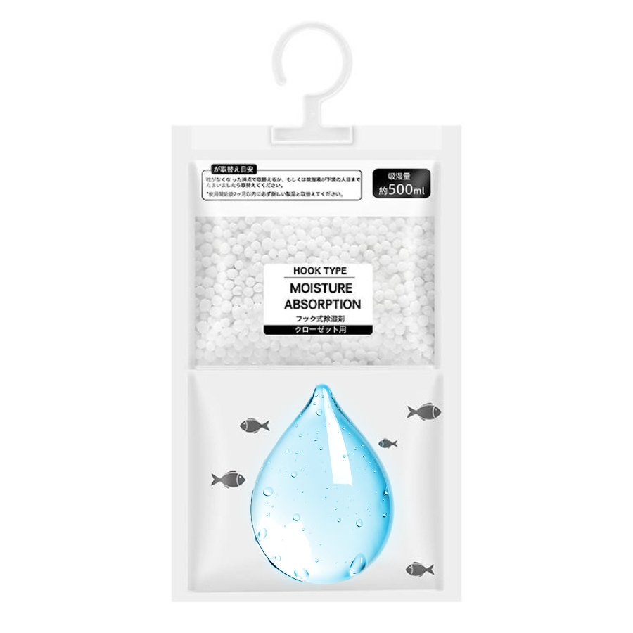 Pochłaniacz wilgoci z praktycznym wieszakiem