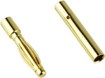 GOLD plugs - 2mm - pair - connectors