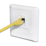 Telephone or Internet socket cover - 1 tab - socket bezel