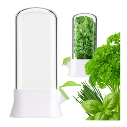 Herbs Container Standing Organizer for Refrigerator For Fresh Vegetables 15x7x27cm