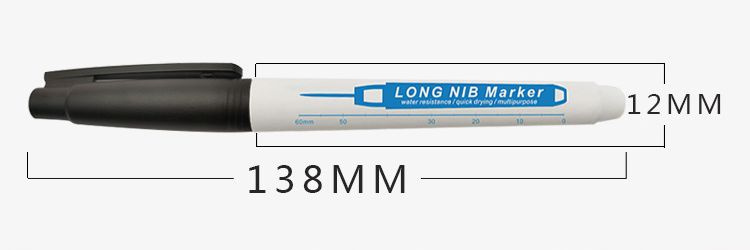 Pisak do otworów wiertniczych - LONG NIB Marker w akcji