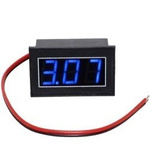 DC voltmeter 4-30V in case - 0.56' - LED blue