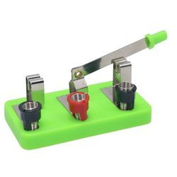 Helical two-position switch on a stand - for experiments and building electrical circuits