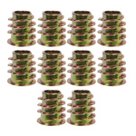 Threaded Bushing M6x15 With Flange Insert For Wood Metal Socket 10pcs