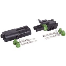 Złącze Weatherpack 2-PIN komplet - wtyk+gniazdo - złącze hermetyczne