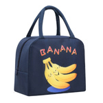Luch Thermal Bag With Handle For Lunchbox Navy Blue Banana