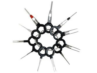 Wyjmaki do demontażu PIN'ów - wypychacze rurkowe + klucze - zestaw 11 szt.